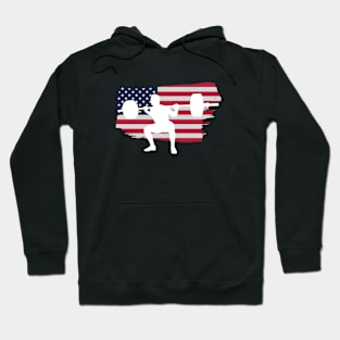 American Flag Squat - Powerlifting Hoodie